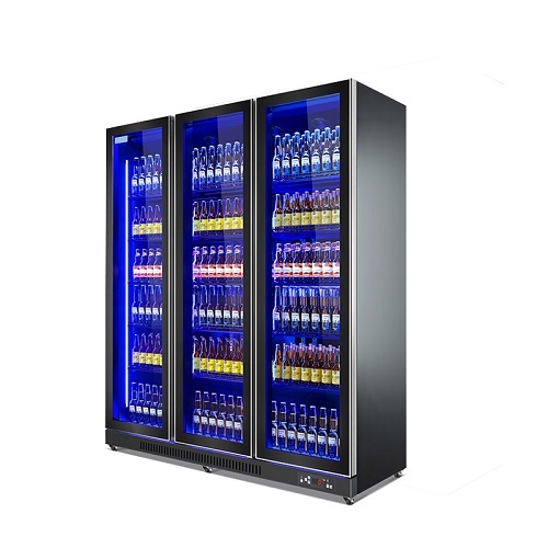 Commercial Supermarket Glass Door Chiller Drink Bottles Beverage Bar Fridge