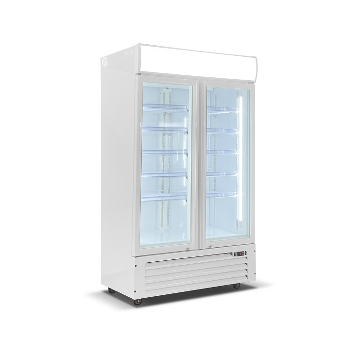 Air Cooling Automatic Defrost Double Glass Door Beverage Cooler