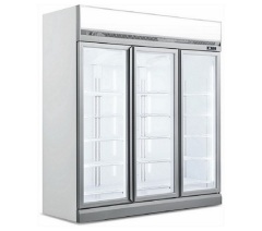 Glass door display stand vertical refrigerated display case for sale