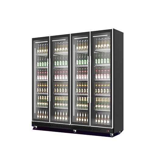 Stainless Steel Cold Drink Freezer Commercial Display Fridge Beer Refrigerator