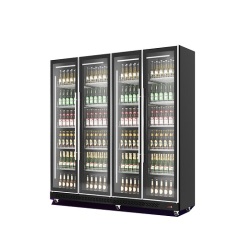 Stainless Steel Cold Drink Freezer Commercial Display Fridge Beer Refrigerator