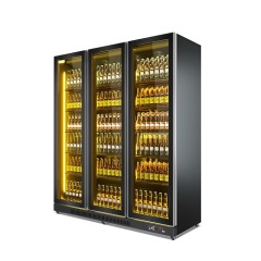 Commercial Supermarket Glass Door Chiller Drink Bottles Beverage Bar Fridge