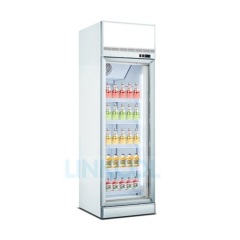 High capacity soft energy drink refrigerator transparent glass door display upright cooler for beverage