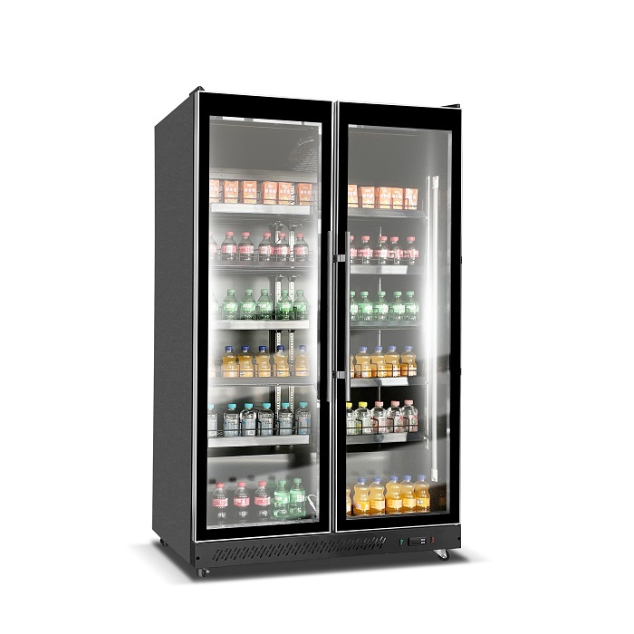 Commercial Convenience Store Refrigerator Cold Drinks Display Chiller Vertical Fridge