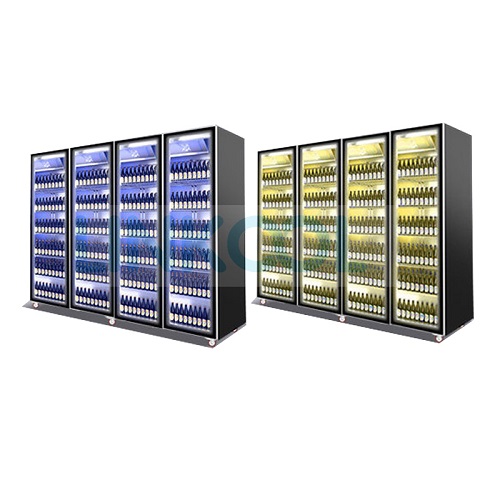 Stainless Steel Cold Drink Freezer Commercial Display Fridge Beer Refrigerator