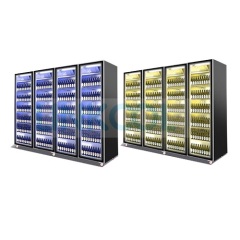 Stainless Steel Cold Drink Freezer Commercial Display Fridge Beer Refrigerator