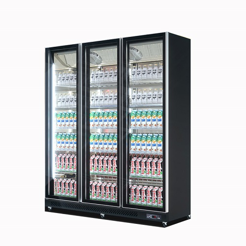 Commercial Supermarket Glass Door Chiller Drink Bottles Beverage Bar Fridge