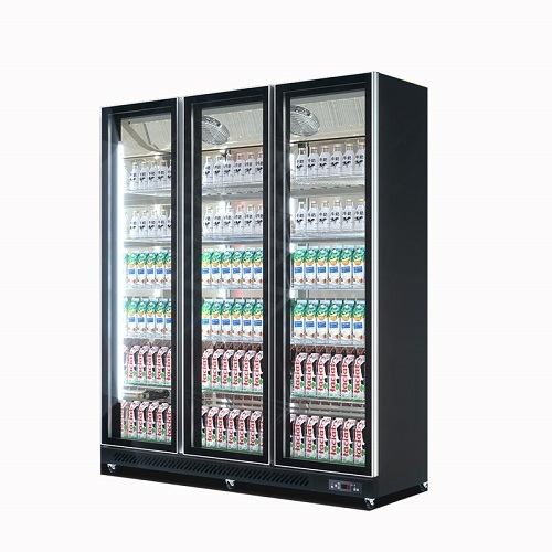 Commercial Supermarket Glass Door Chiller Drink Bottles Beverage Bar Fridge