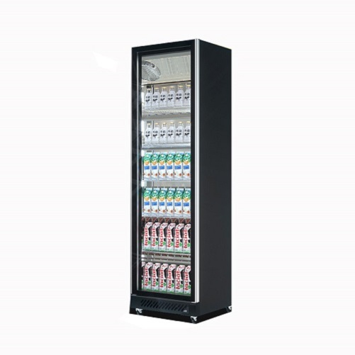 Luxury Soft Drink Cooling Display Case Single Glass Door Chiller Beer Bar Refrigerator