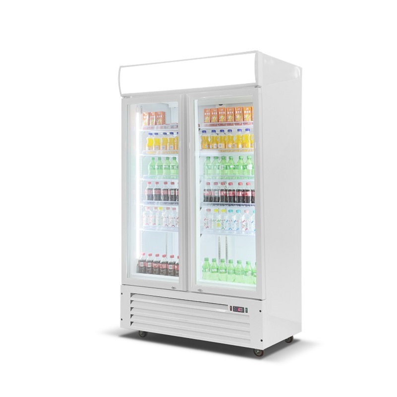 Upright Drink Cooler Glass Door Display Showcase Commercial Energy Drink Refrigerator