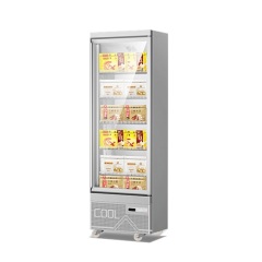 Supermarket Display Refrigerator Glass Door Refrigerated Beverage Upright Display Freeze