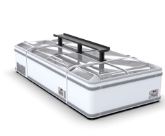 Large Capacity Sliding Glass Door Chest Island Freezer Commercial Deep Display Counter