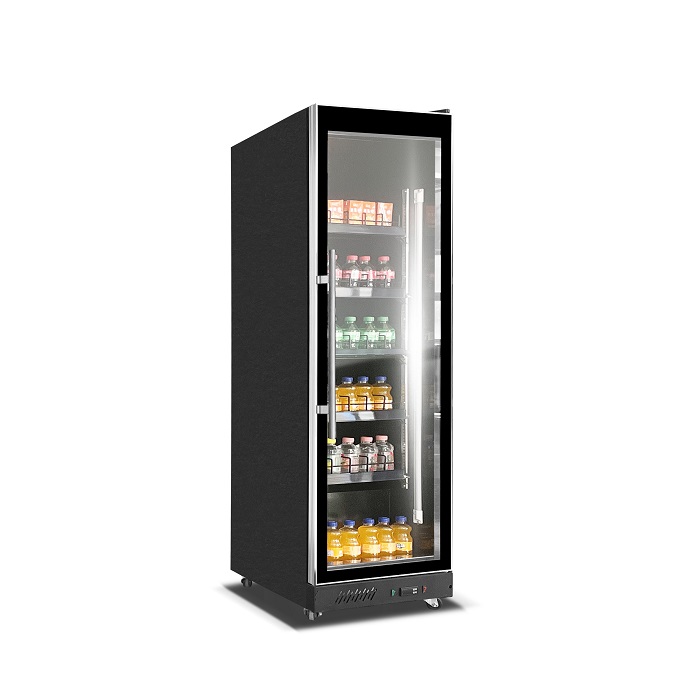 Retail Commercial Display Refrigerator Upright Single Glass Door