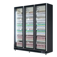 Commercial Supermarket Glass Door Chiller Drink Bottles Beverage Bar Fridge