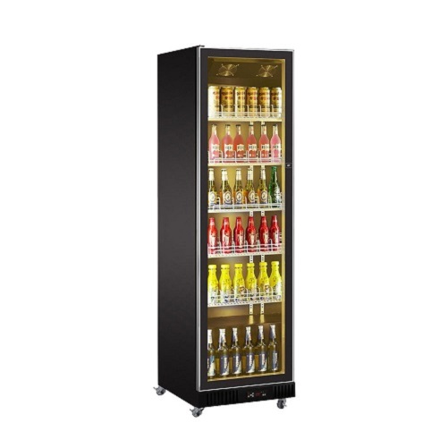 Luxury Soft Drink Cooling Display Case Single Glass Door Chiller Beer Bar Refrigerator