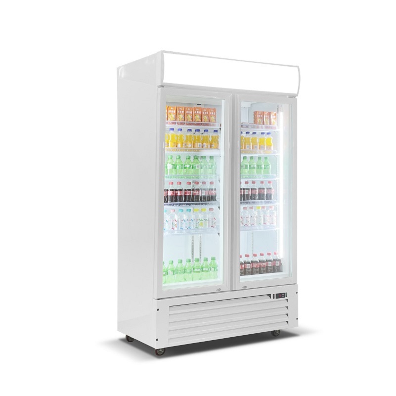 Upright Drink Cooler Glass Door Display Showcase Commercial Energy Drink Refrigerator