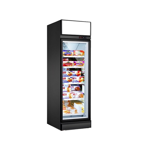 Standing Glass Door Frozen Cabinet Ice Cream Showcase Fridge Commercial Freezer Refrigerator