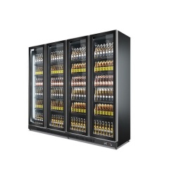 Stainless Steel Cold Drink Freezer Commercial Display Fridge Beer Refrigerator