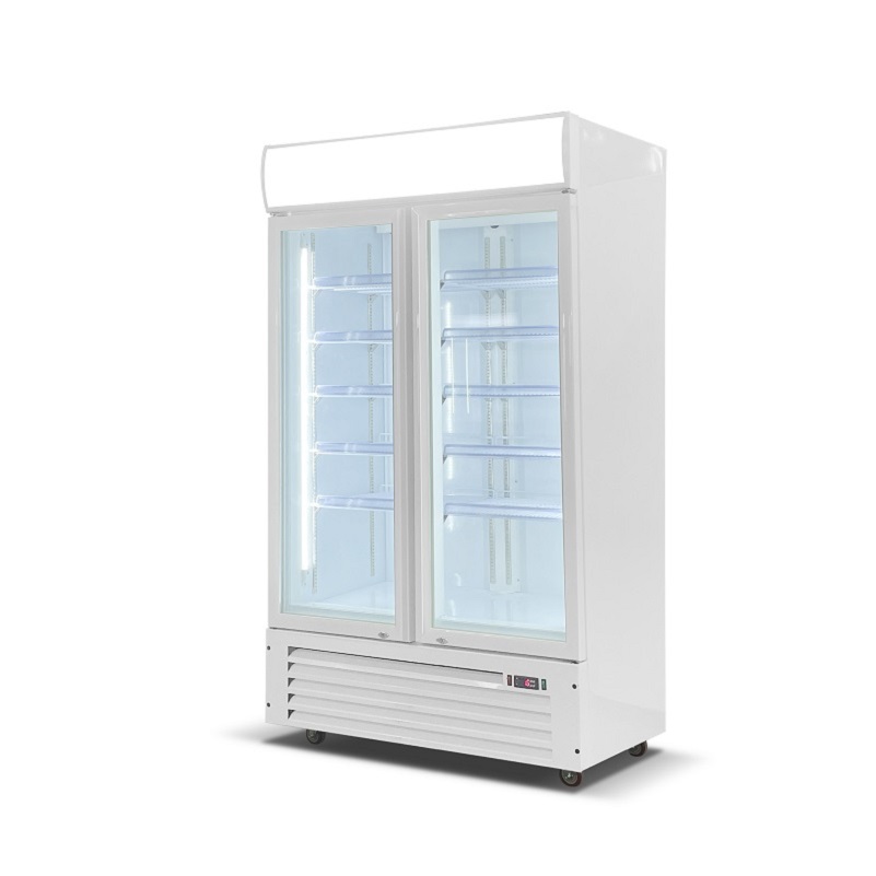 Upright Drink Cooler Glass Door Display Showcase Commercial Energy Drink Refrigerator