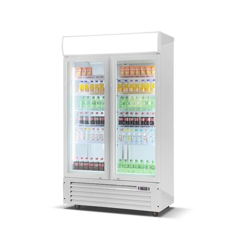 Upright Drink Cooler Glass Door Display Showcase Commercial Energy Drink Refrigerator