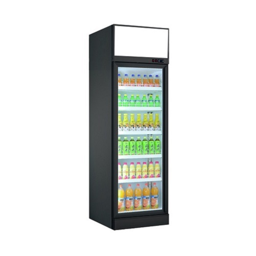 High capacity soft energy drink refrigerator transparent glass door display upright cooler for beverage