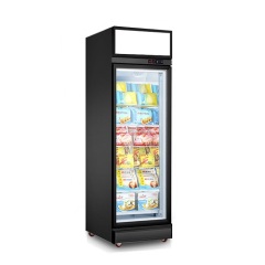 Air Cooling Display Glass Door Upright Freezer Commercial Cabinet Ice Cream Chiller Display Cooler