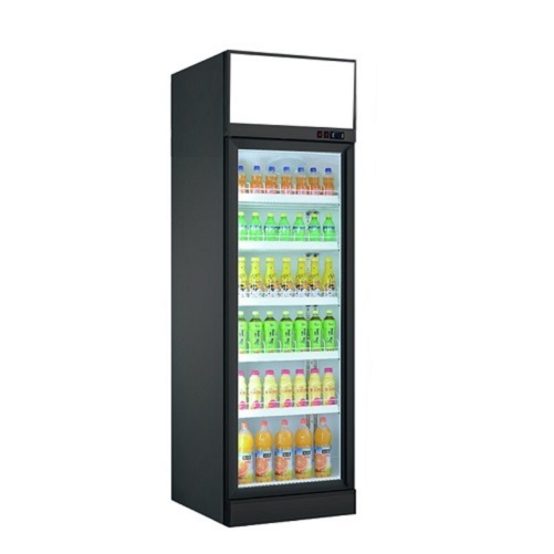 Commercial Glass 2 Door Display Refrigerator Upright Beverage Cooler with LED Lighting