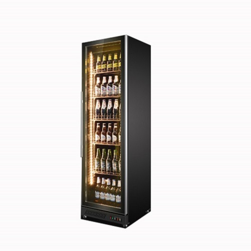 Luxury Soft Drink Cooling Display Case Single Glass Door Chiller Beer Bar Refrigerator