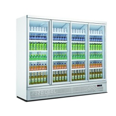 Glass Door Beverage Refrigerating Cabinet Commercial Cold Drink Cooler Upright Display Fridge