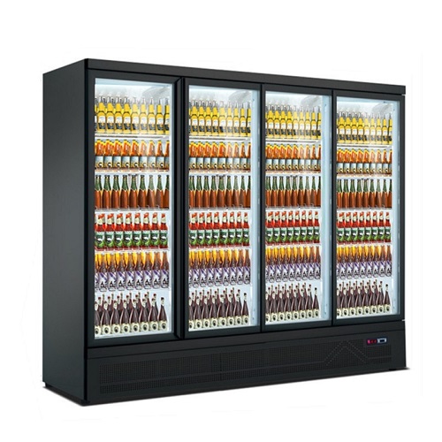 Glass Door Beverage Refrigerating Cabinet Commercial Cold Drink Cooler Upright Display Fridge