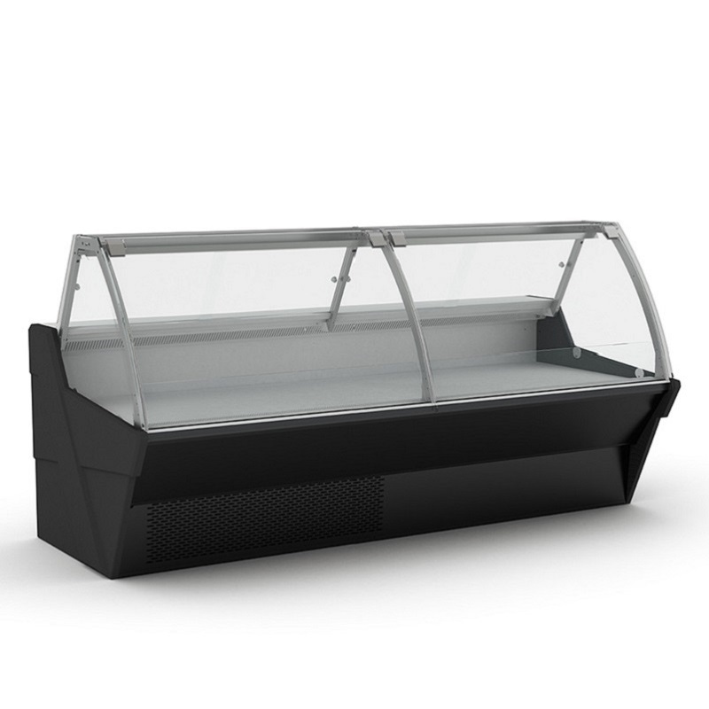 Fan Cooling Food Display Cooler Commercial Butcher Supermarket Deli Fridge Meat Showcase