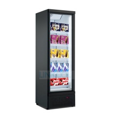 Upright Showcase Glass Door Freezer with Wheels Commercial Showcase Refrigeration Frozen Food Fridge