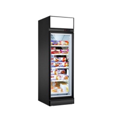 Auto Defrost Commercial Glass Door Upright Fridge Ice Cream Display Showcase Freezer