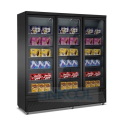 High Quality Ice Cream Vertical Deep Glass Door Display Freezer Commercial Upright Cooler