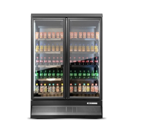 LXG-1253 Bottom amount two glass door commercial beverage refrigerator