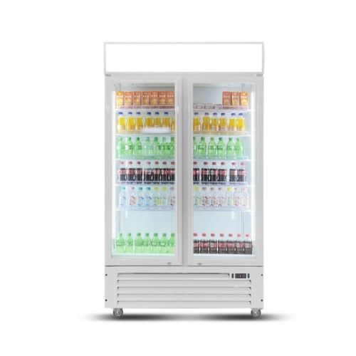 KXG-900H Light box style double glass door beverage display cabinet commercial refrigerator