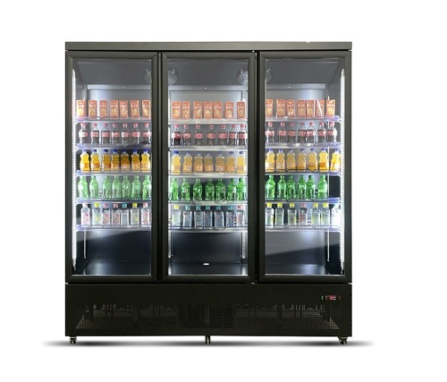 LXG-1880 Bottom amount 3 glass doors cold drink upright display fridge bar beer cooler