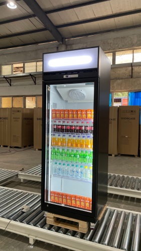 KLG-750 Top amount single glass door beverage refrigerator upright cooler