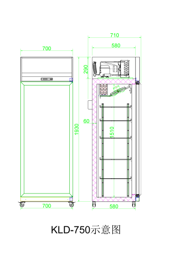 Top mounted cooler architecture