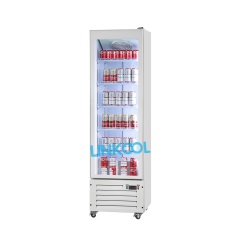 Affordable 300L Single Door Vertical Beverage Cooler with Auto Defrost and Fan Cooling Display Fridge