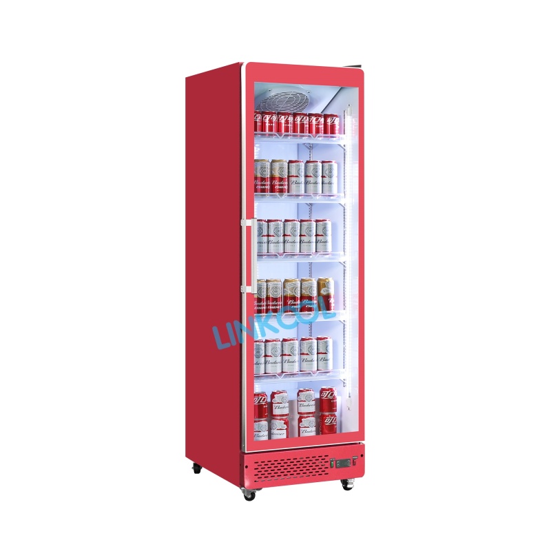 New Style Full Glass Door Display Fridge Cooling Drink Vertical Show Refridgerator