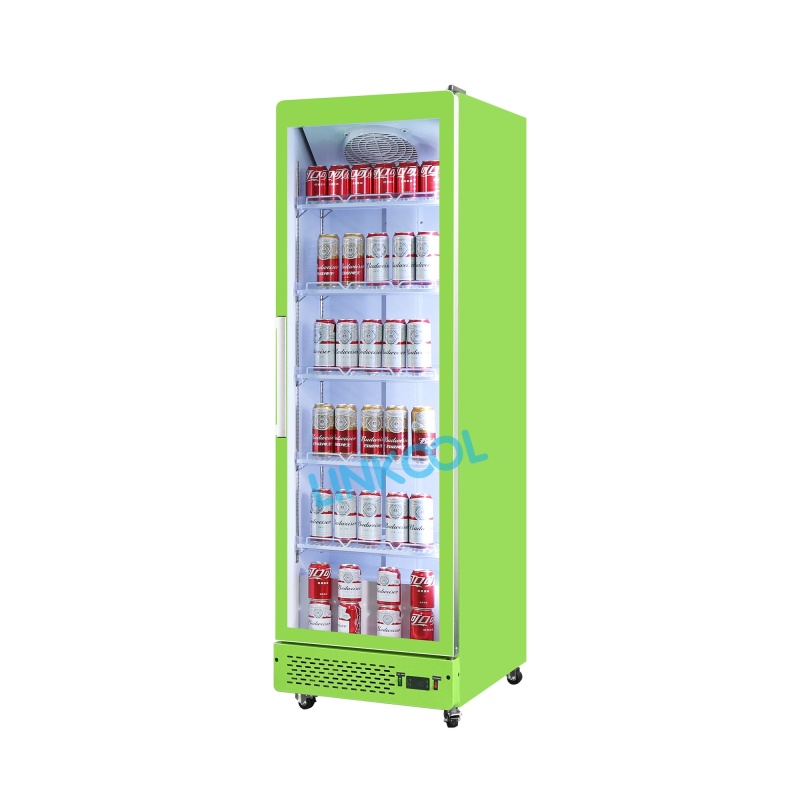 New Style Full Glass Door Display Fridge Cooling Drink Vertical Show Refridgerator
