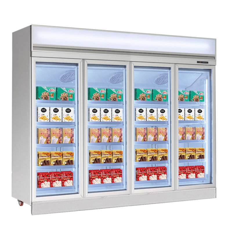 4门顶装冷冻展示柜-黑色