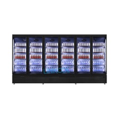 Commercial Glass Door Multi-door Display Fridge Vertical Fan Cooling Cold Drink Show Refrigerator