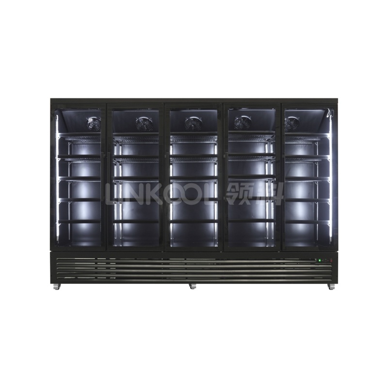 Commercial Multi-door Display Refrigerator Cold Drink Beverage Glass Door Fridge Cooler for Shop Supermarket