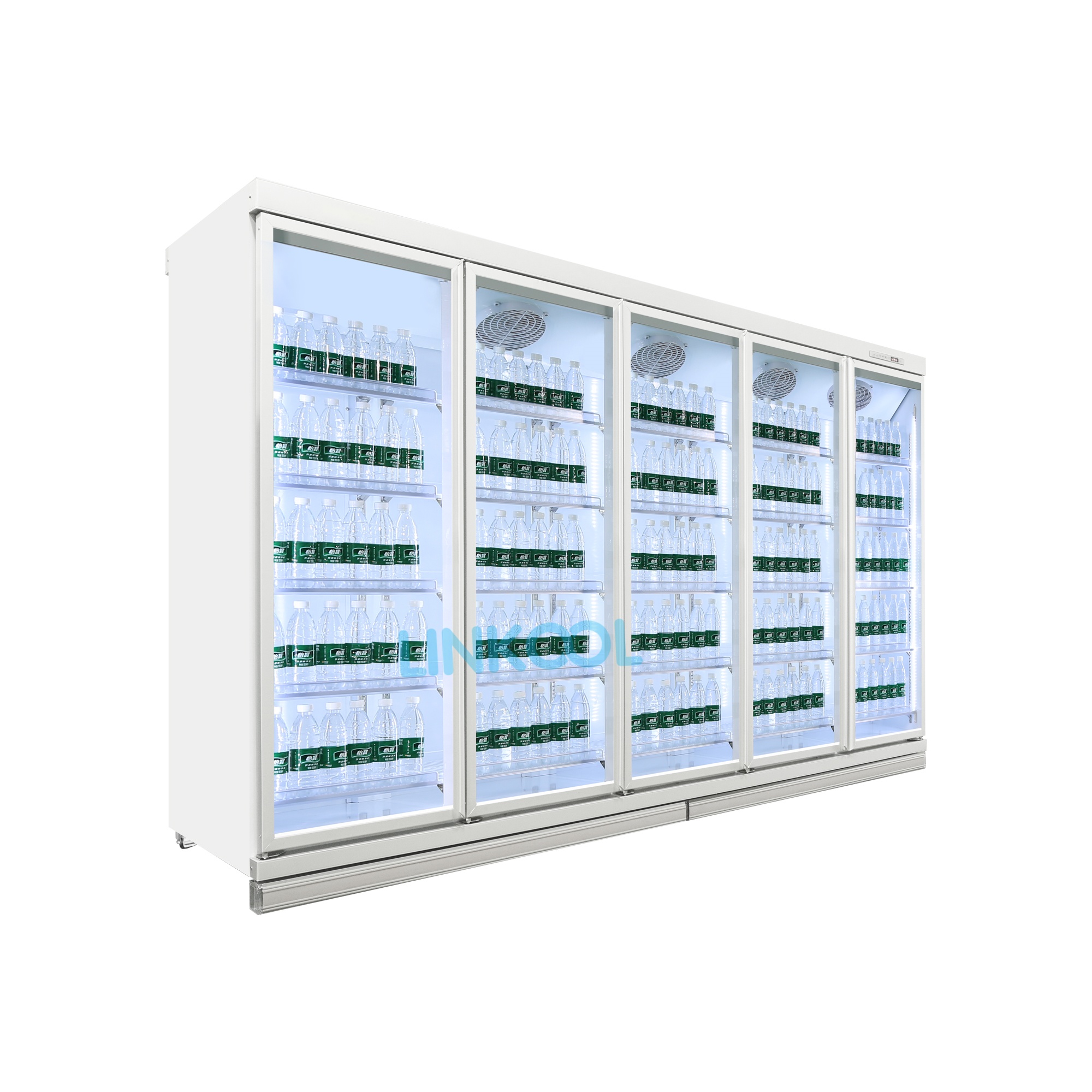 Multi-door Vertical Display Refrigerator Commercial Glass Door Show Fridge for Drink Beverage