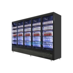 Multi-door Vertical Display Refrigerator Commercial Glass Door Show Fridge for Drink Beverage