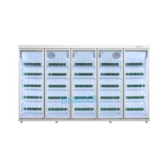 Multi-door Vertical Display Refrigerator Commercial Glass Door Show Fridge for Drink Beverage