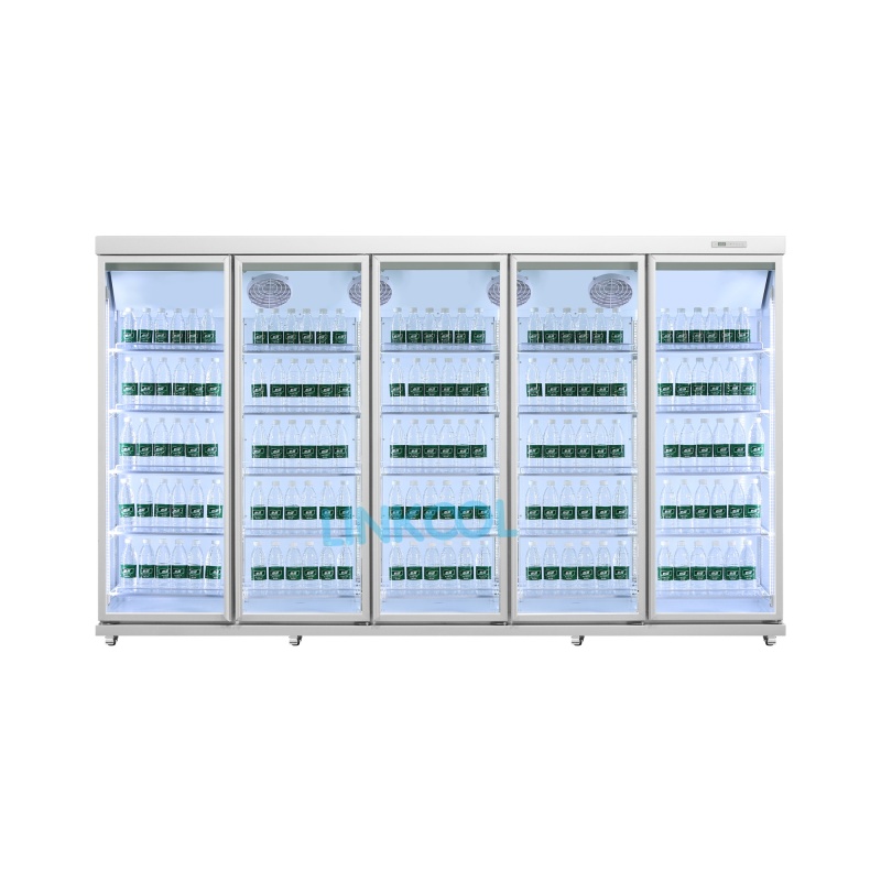 Multi-door Vertical Display Refrigerator Commercial Glass Door Show Fridge for Drink Beverage