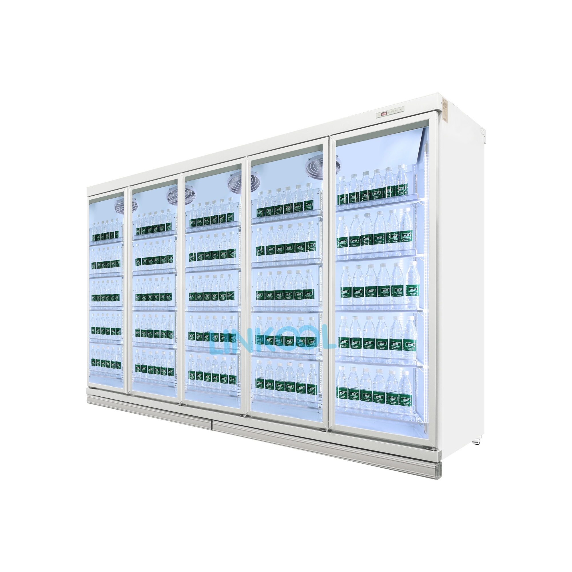 Multi-door Vertical Display Refrigerator Commercial Glass Door Show Fridge for Drink Beverage